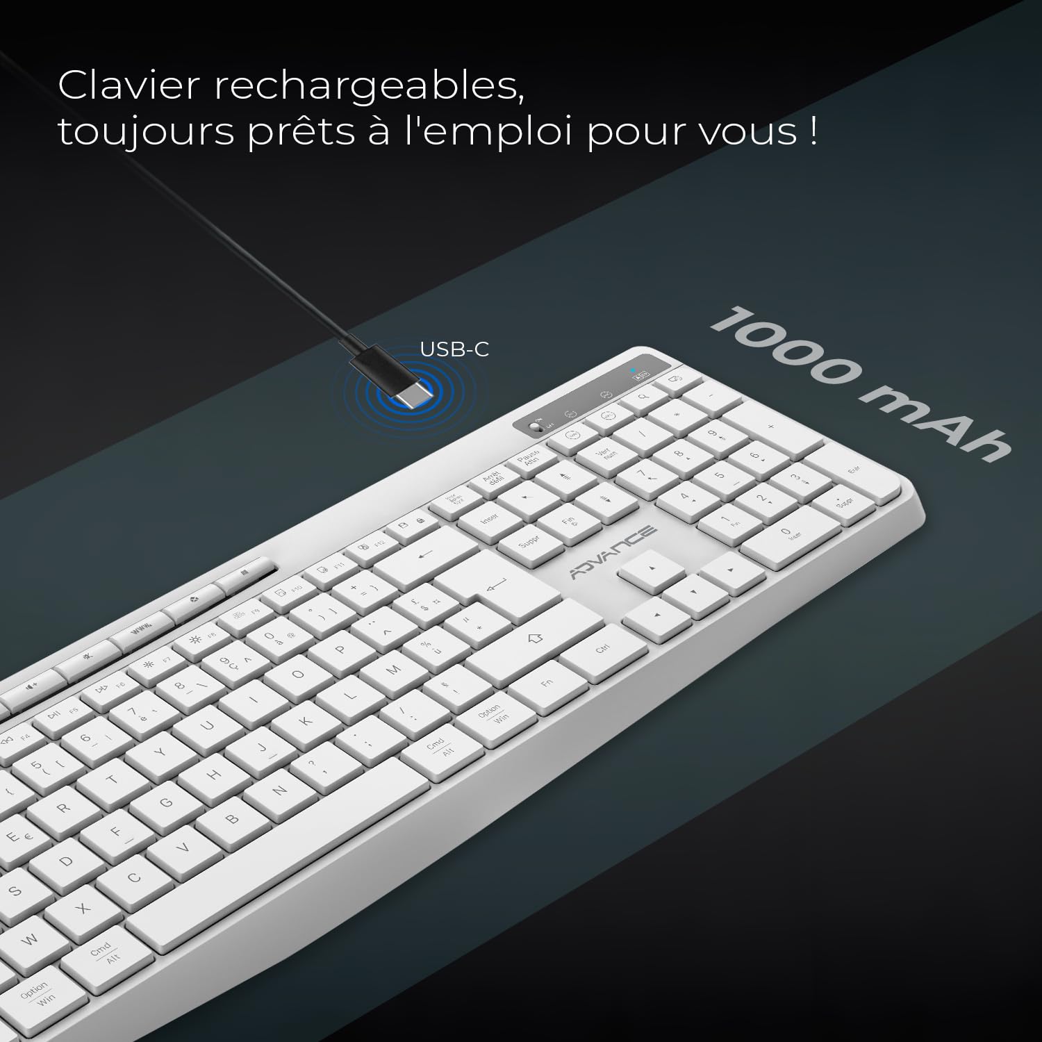 Professional draadloos oplaadbaar toetsenbord (Copilot ready) - AZERTY (Belgisch) | 4Y41R64507 | België