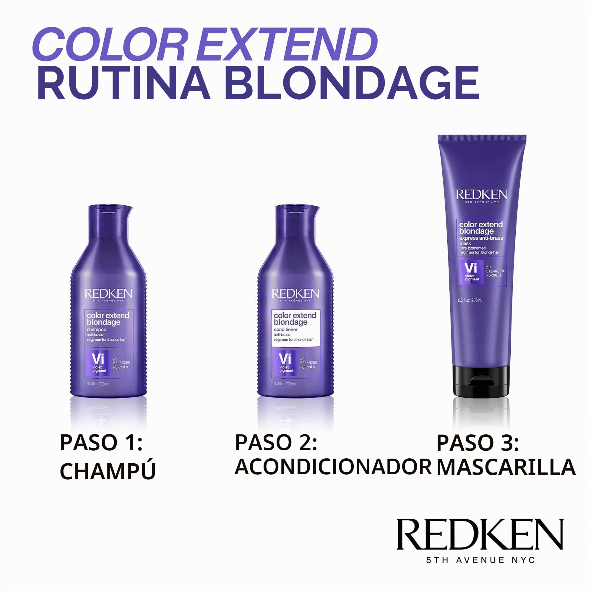 Redken, Mascarilla para el Cuidado del Color para Cabello Rubio, Color Extend Blondage, 250 ml