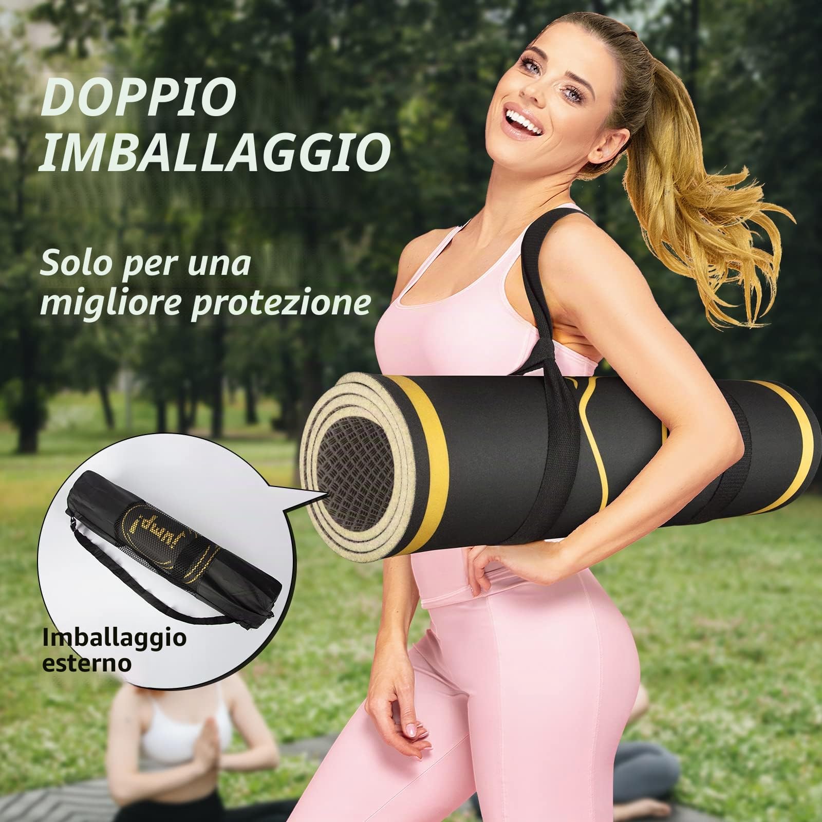 Tappetino per corda per saltare 160 x 68,6 cm, antiscivolo, per interni ed esterni, spessore 7 mm, ad alta densità, per allenamento a casa, palestra, pavimenti in calcestruzzo, corda per saltare