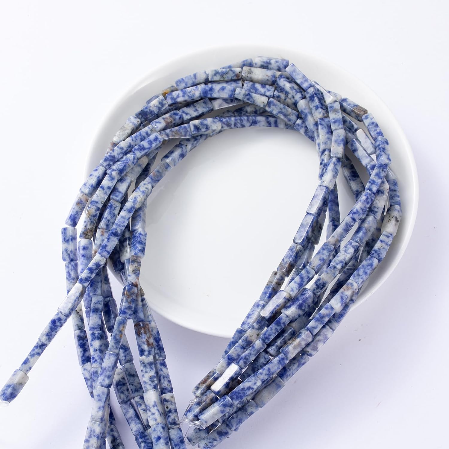Natural Blue Sodalite Rectangle Tube Beads 4x13mm 38cm/str Loose Semi Gemstone Stone Beads for Making Bracelets Necklace Earrings - Image 7