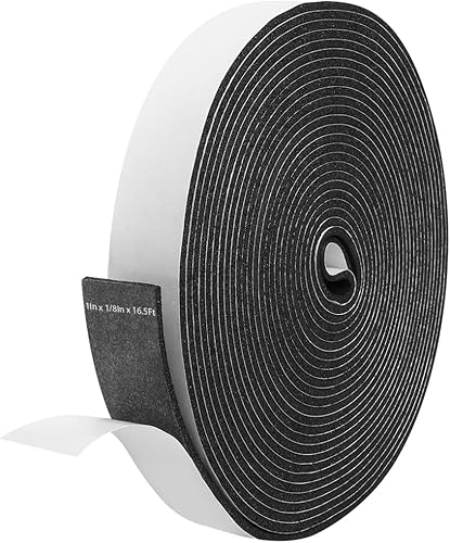 Cinta aislante de espuma autoadhesiva Storystore, resistente a la intemperie de 1 x 1/8 x 16,5 pies para puertas y ventanas, sello de puerta a