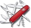 Combo de Navaja Suiza Victorinox Huntsman, 15 funciones, navaja de bolsillo de fabricación suiza con hoja grande, destornillador, tijeras y sierra para madera - Roja + Navaja Suiza Classic SD, 7 funciones - (Roja) 5