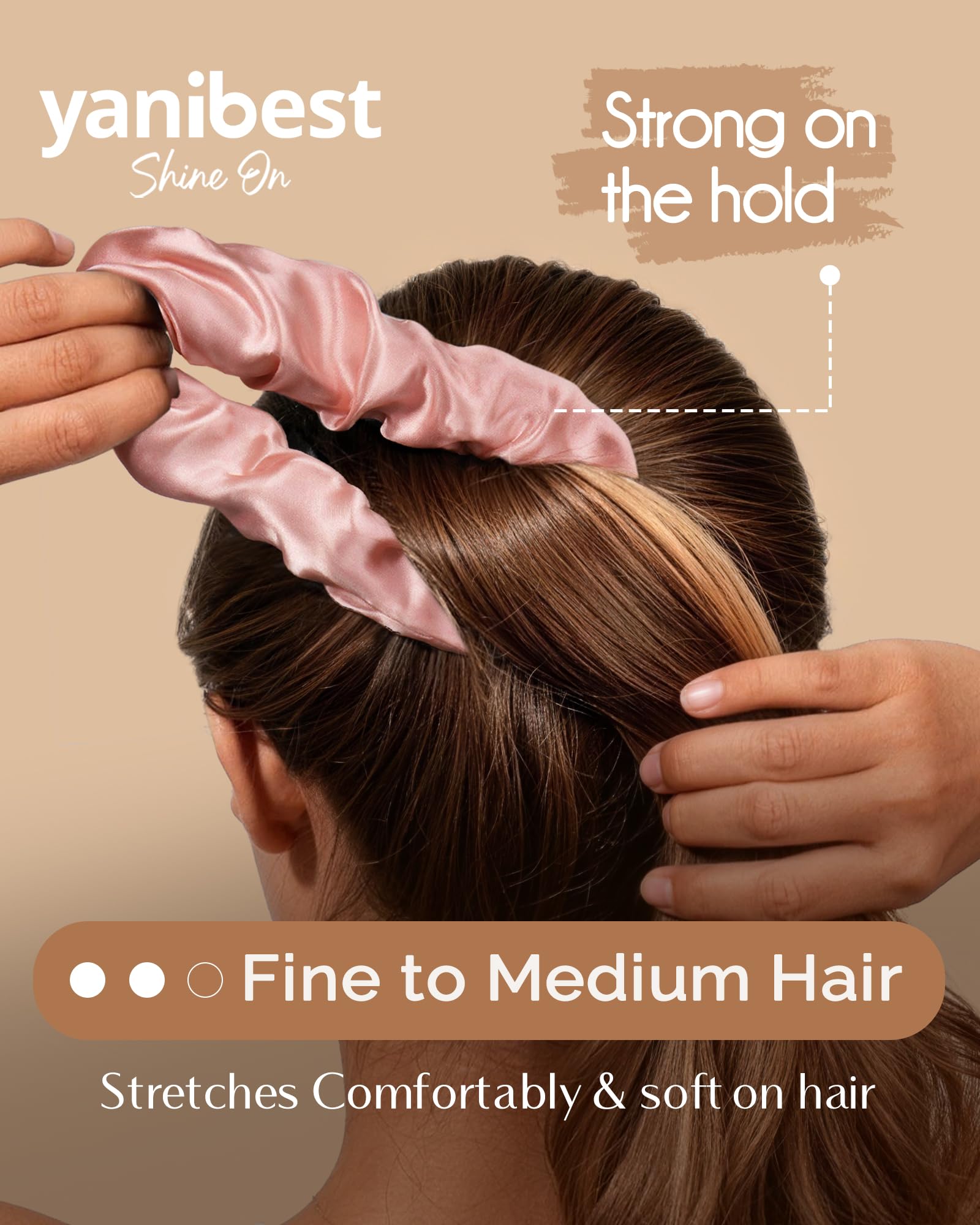Satin Scrunchies - Silk Hair Ties for Women -4