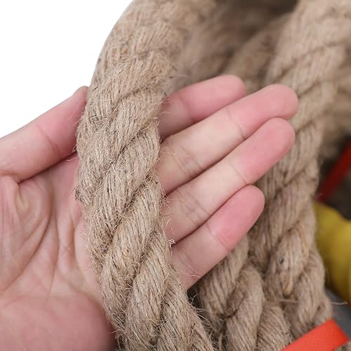 Miniatura 4 de Cuerda de yute, cuerda de cáñamo natural de 12 pulgada, cuerda de manila trenzada para manualidades, jardinería, escalada, hamaca, náutica, tira de