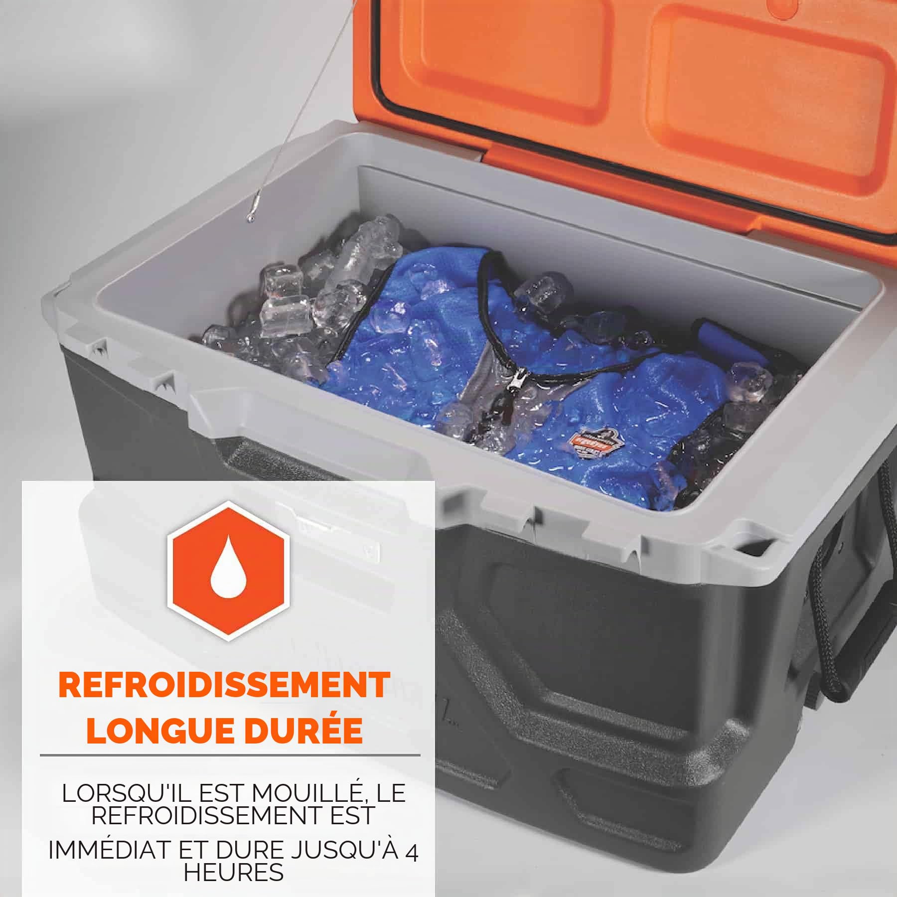 Ergodyne Gilet de Refroidissement par évaporation Humide – PVA – Fermeture éclair Mixte