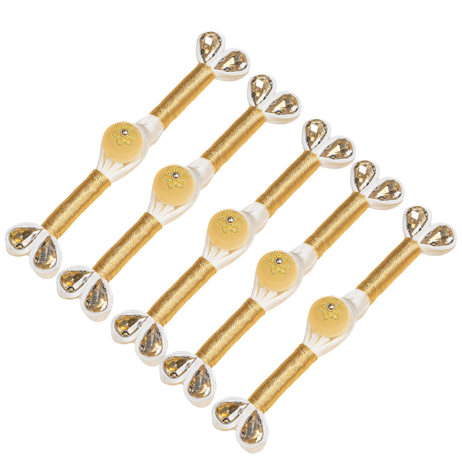 Zxfdsfdbnm A 5Pcs Cheongsam Knot Button Decorative Chinese Knot Button Sewing Closure Fasteners For Dress Cloaks Coat Decoration Sateen Tailcoat Tie Clip