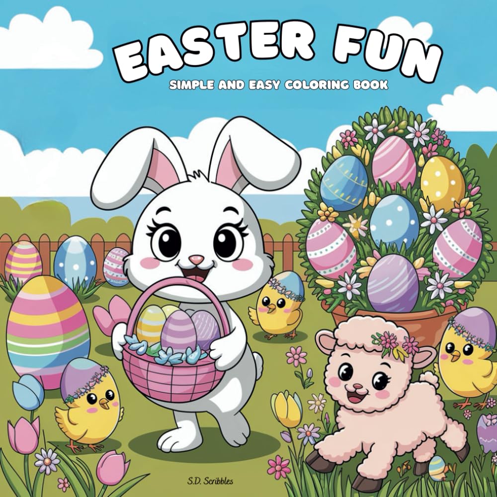 Easter Fun: Simple and Easy Coloring Book