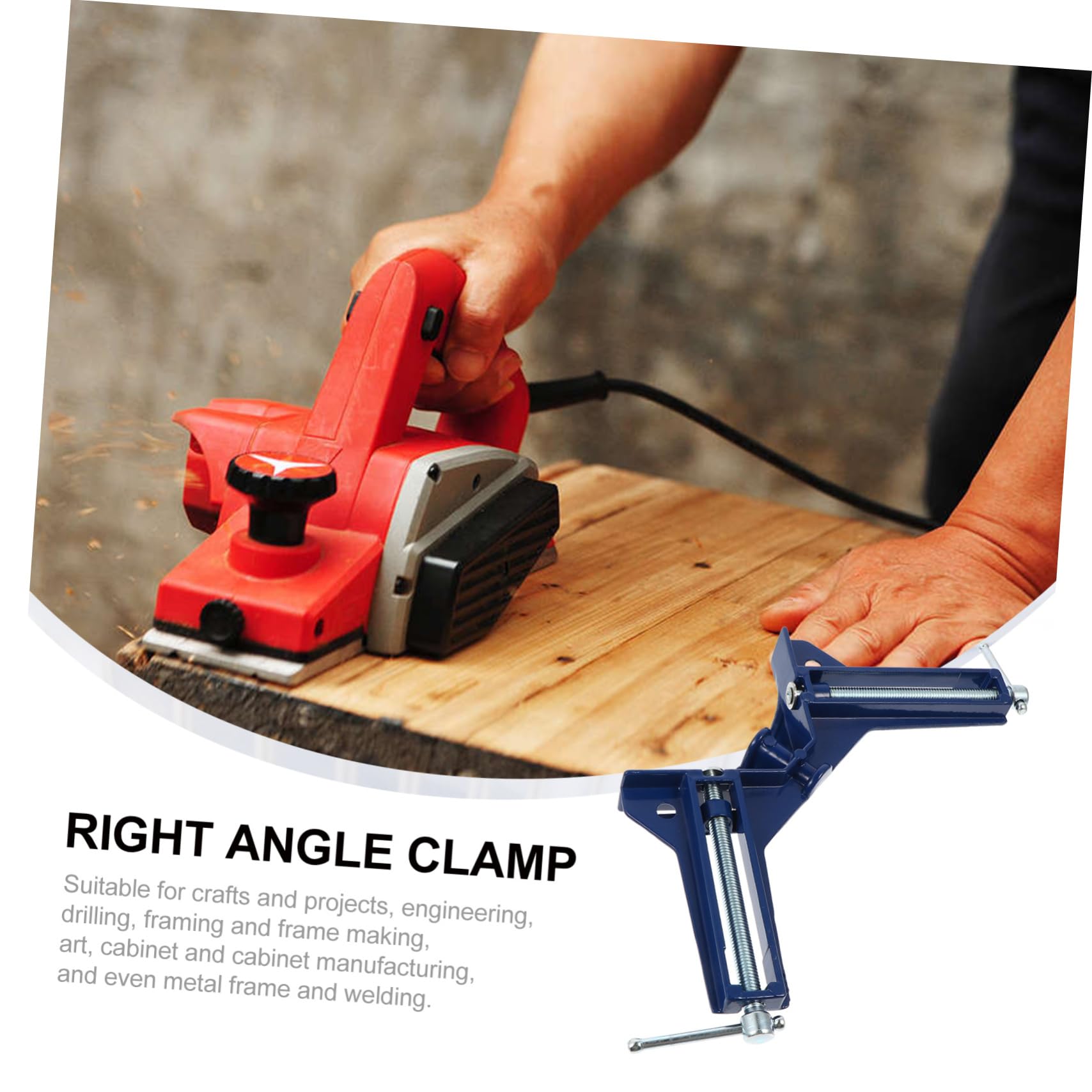 LIFKOME 90 Thickened Right Angle Angle Corner Clamps Tools Woodwork Right Angle Clamp Square Carpentry Holder Picture Frame Corner Clip Aluminum Alloy Blue