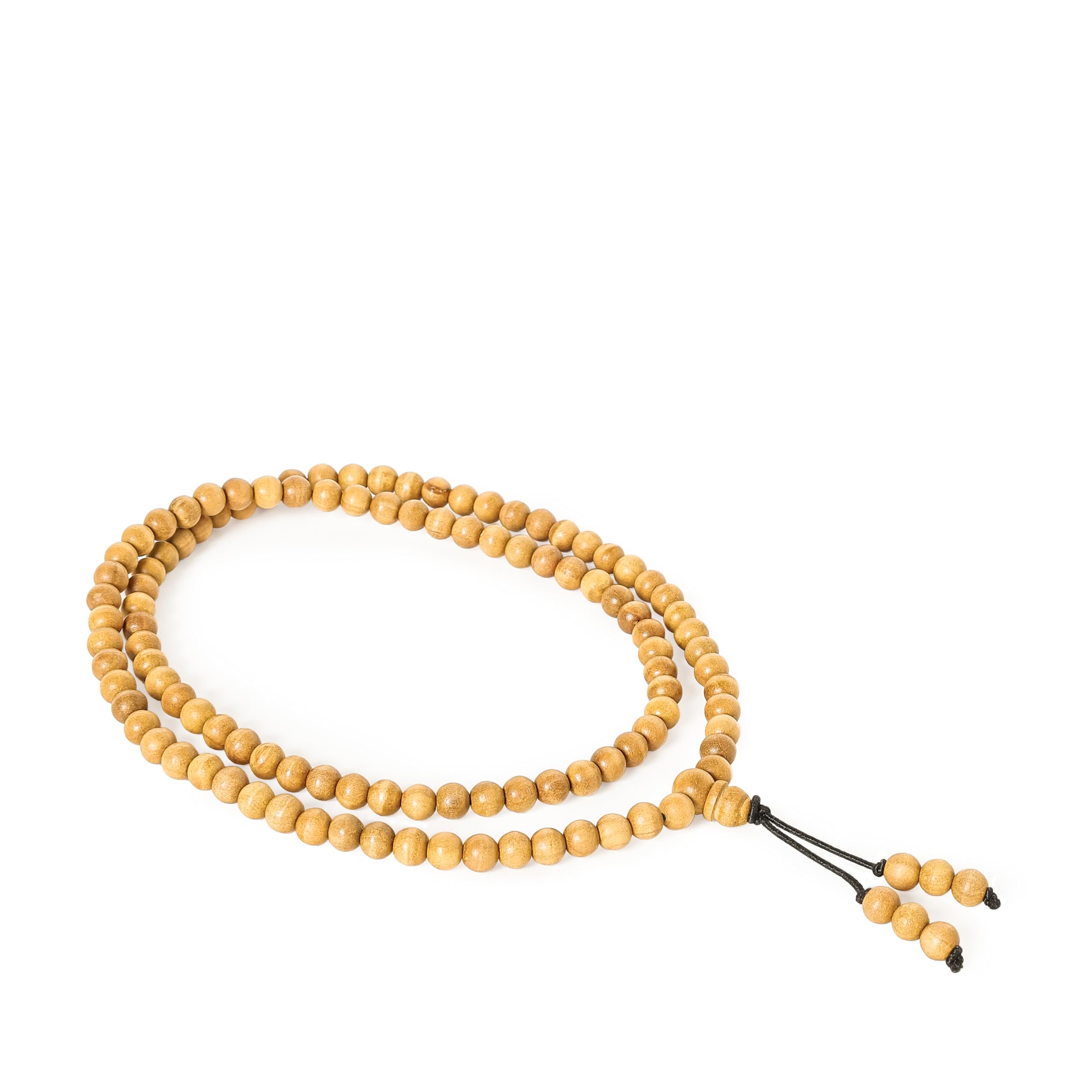 Chandan Sandalwood Stretchable Jaap Mala | 108 Natural Wooden Beads, Govt Certified | Meditation, Prayer, Yoga, Healing, Stress Relief | For Men & Women
