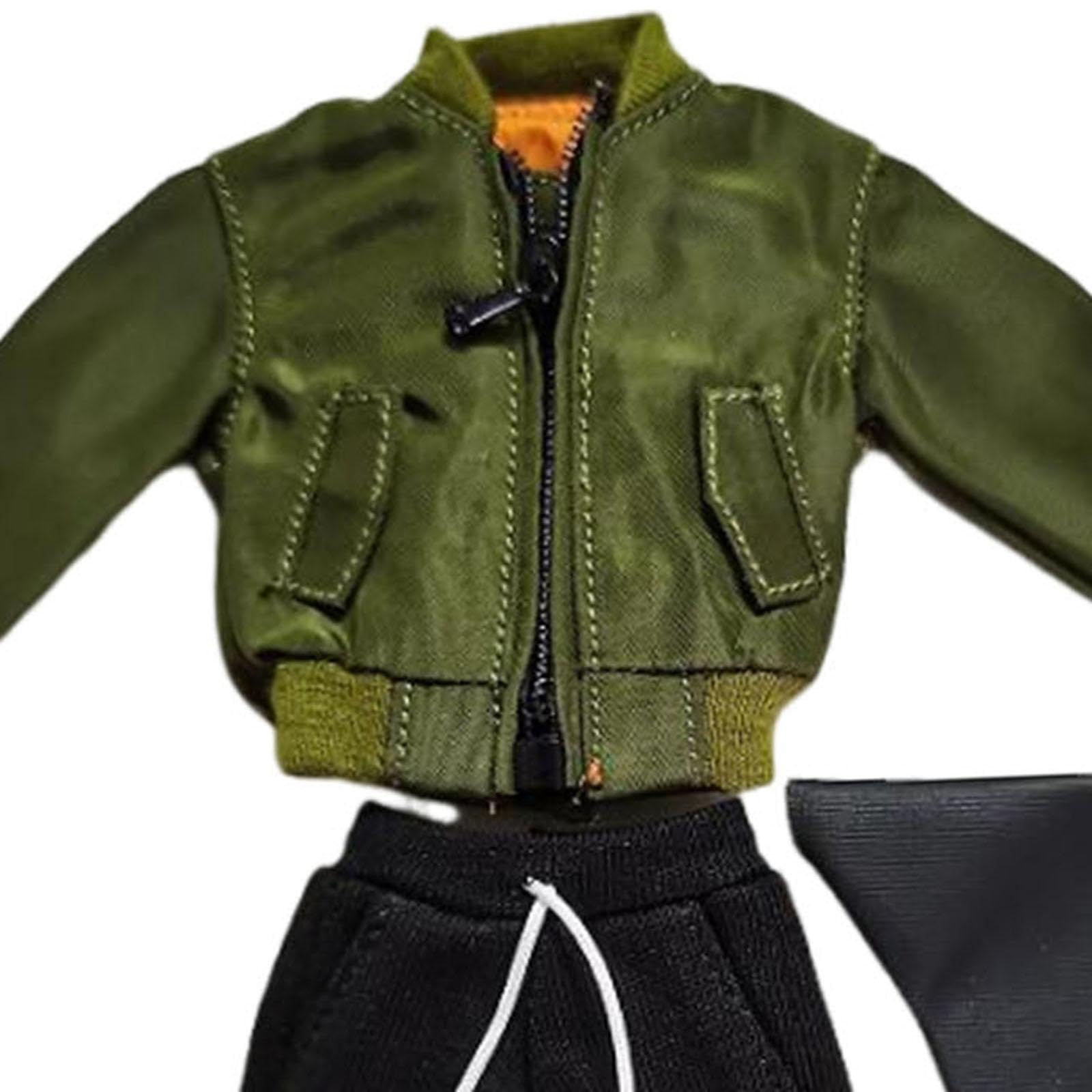 Miniatur Bekleidungsset für 6 Zoll Männerfiguren – Jacke Und Hose für BJD Puppen, Grün