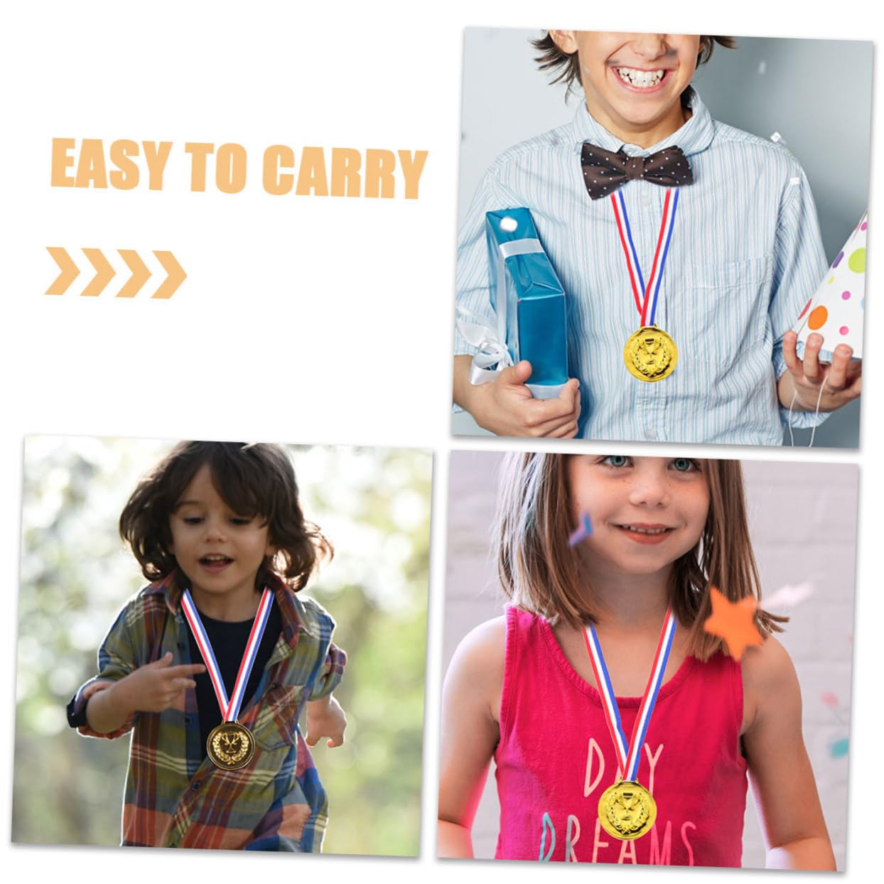 Medallas de Premio para Niños 50 Piezas Doradas de Aleación de Zinc