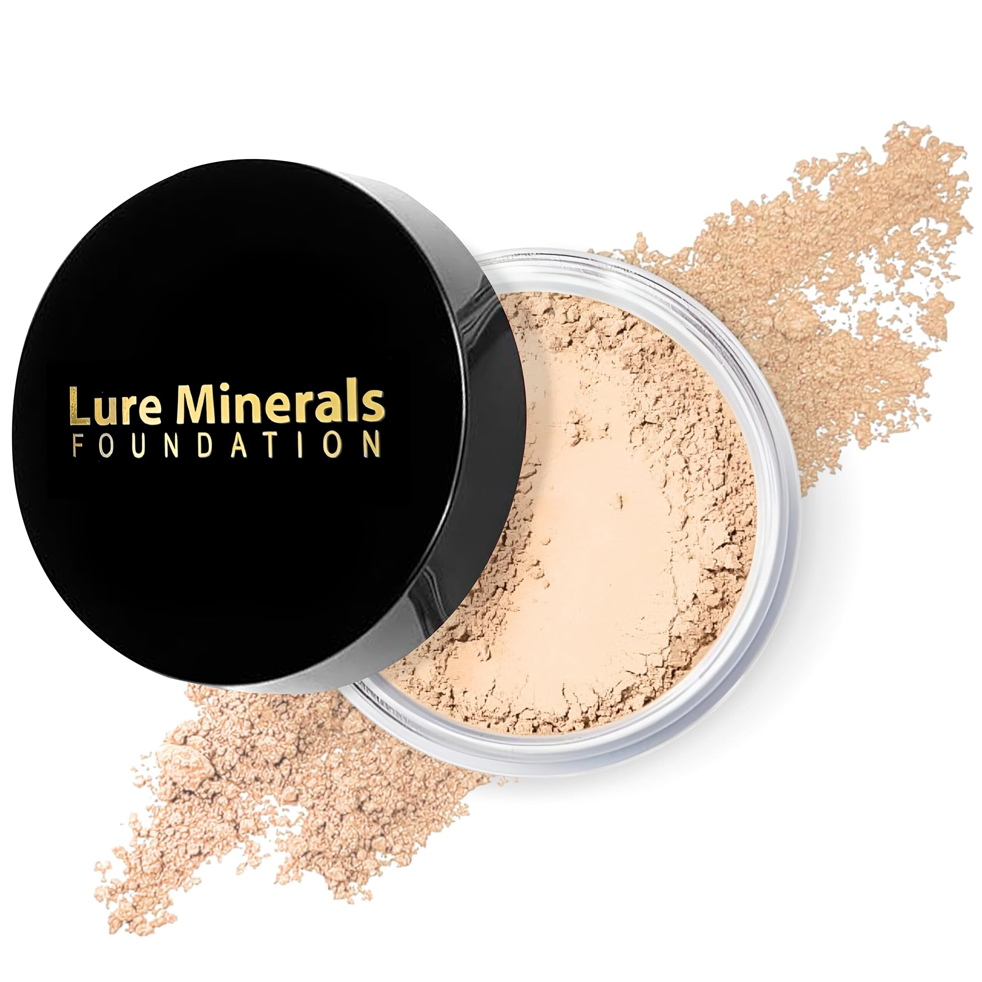 Lure Minerals Foundation Loose Powder 8g Sifter Jar- Choose Color,free of Harmful Ingredients (Compare to Leading Mineral Foundation) (Fair Luminous)