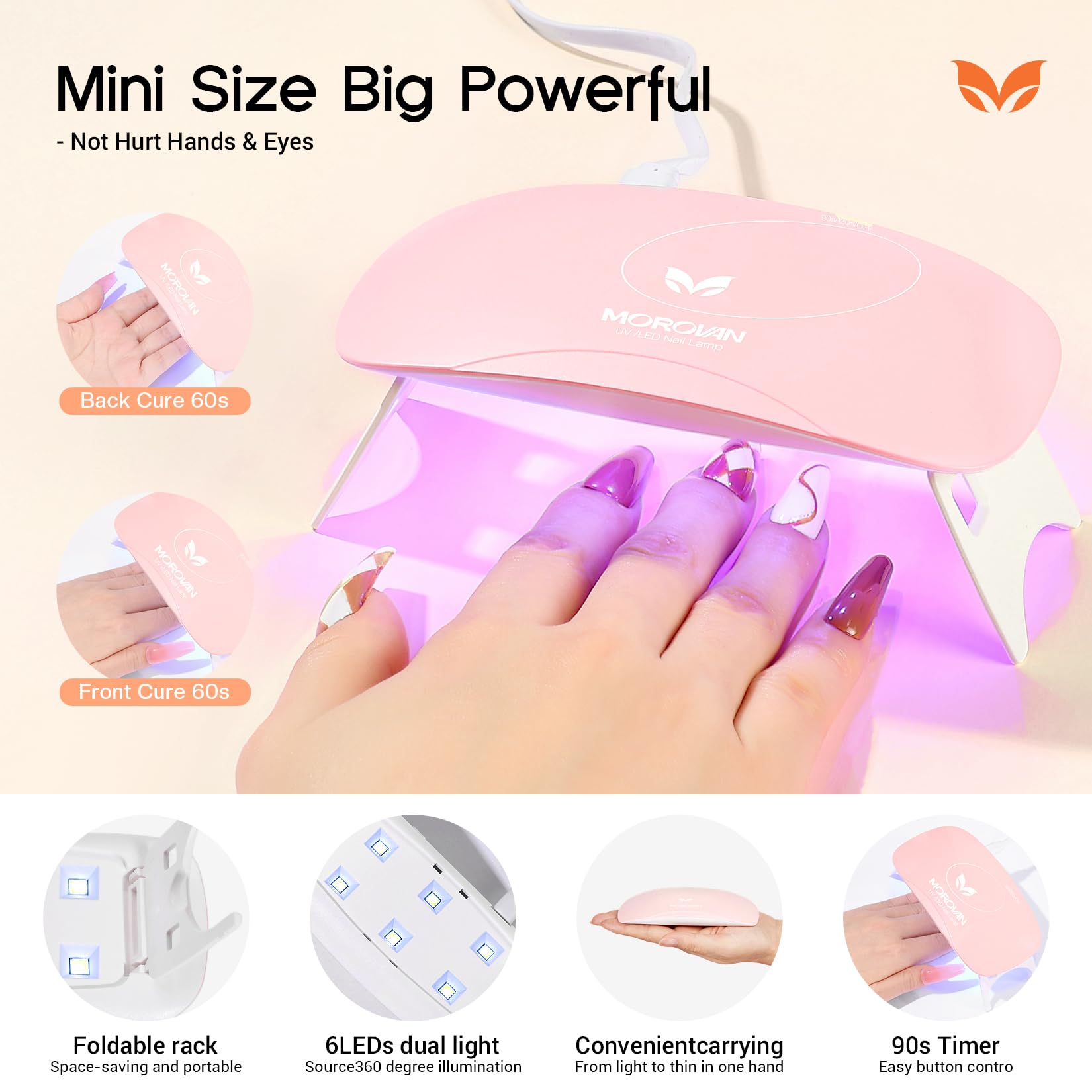 Morovan Poly Gel Nail Kit with Nail Lamp and Manicure Tools