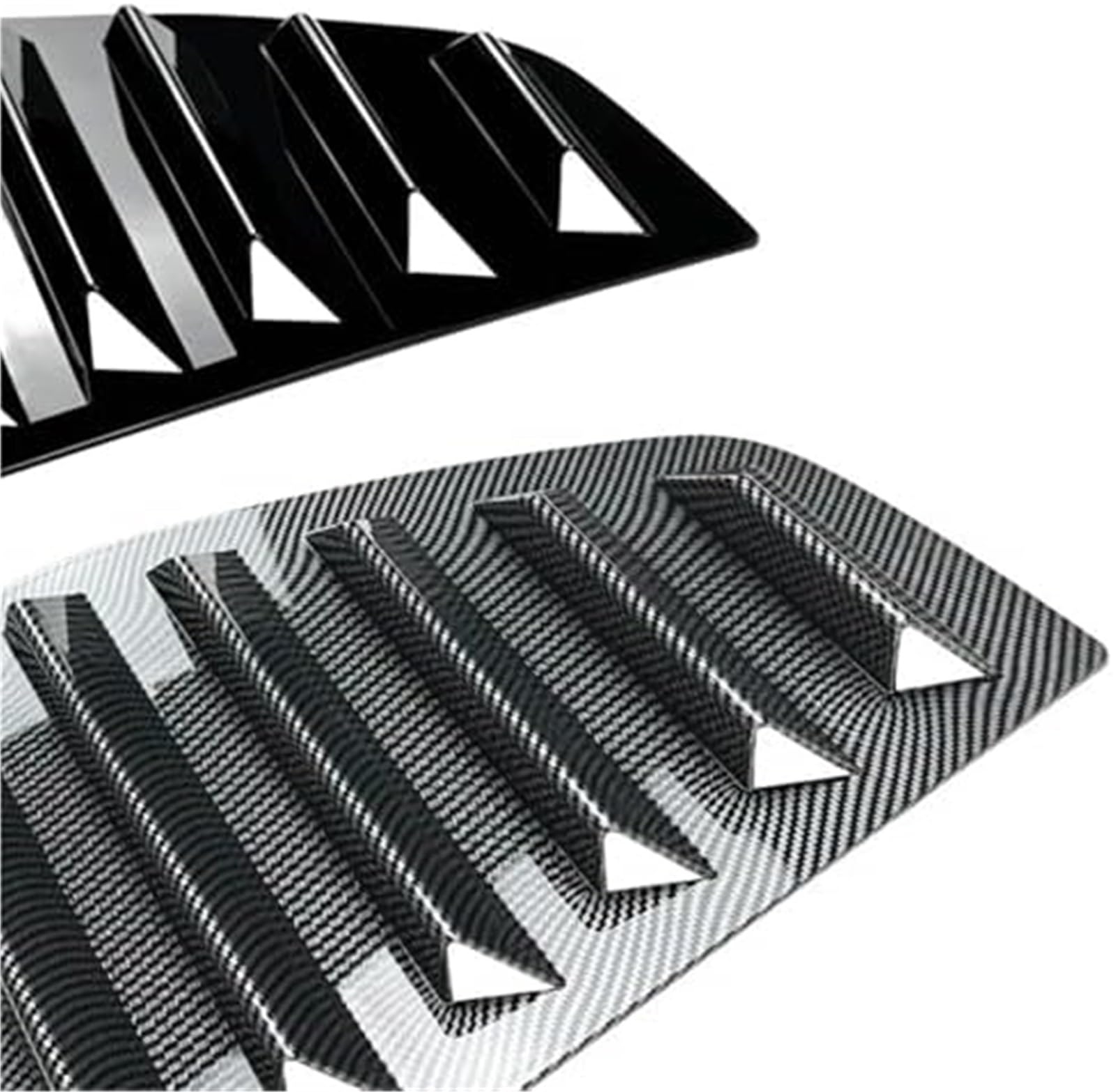 Tylna szklana osłona Żaluzja tylnej szyby, dla volkswagena, dla Vw, dla golfa 5 Mk5 Gti 2005 2006 2007 osłona migawki samochodu tapicerka boczny spojler(BLACK Carbon Fiber Look)