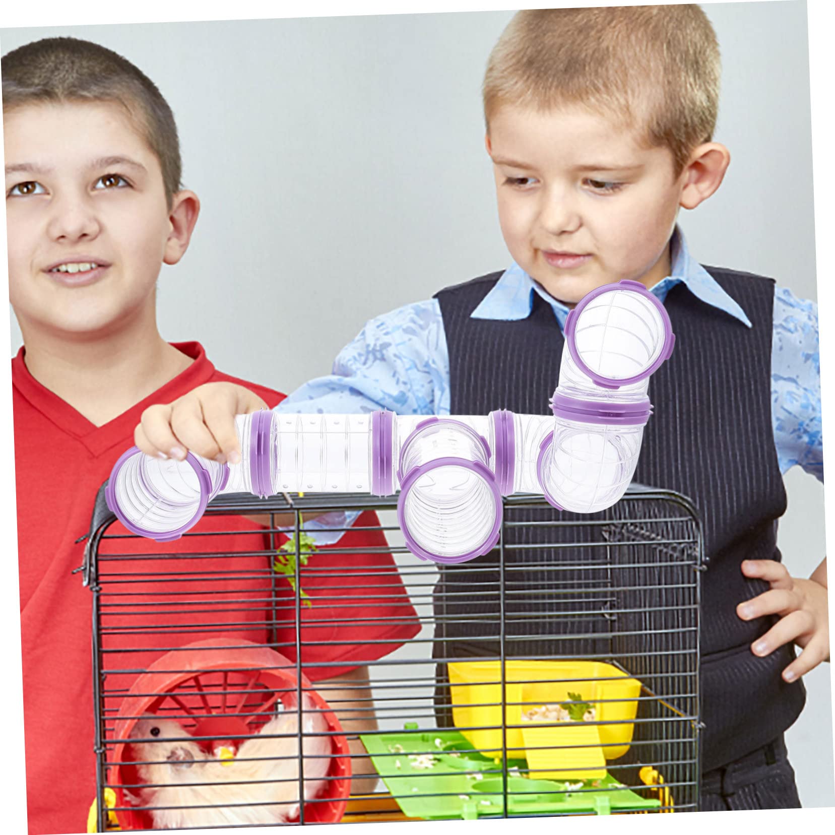 VICASKY 3 Sätze Hamster Tunnel Teilig Röhrensystem Robustes DIY Labyrinth für Zwerghamster Mäuse Gerbils Einfach zu Reinigen Verbindbar Geeignet für Kleintierkäfig Zubehör