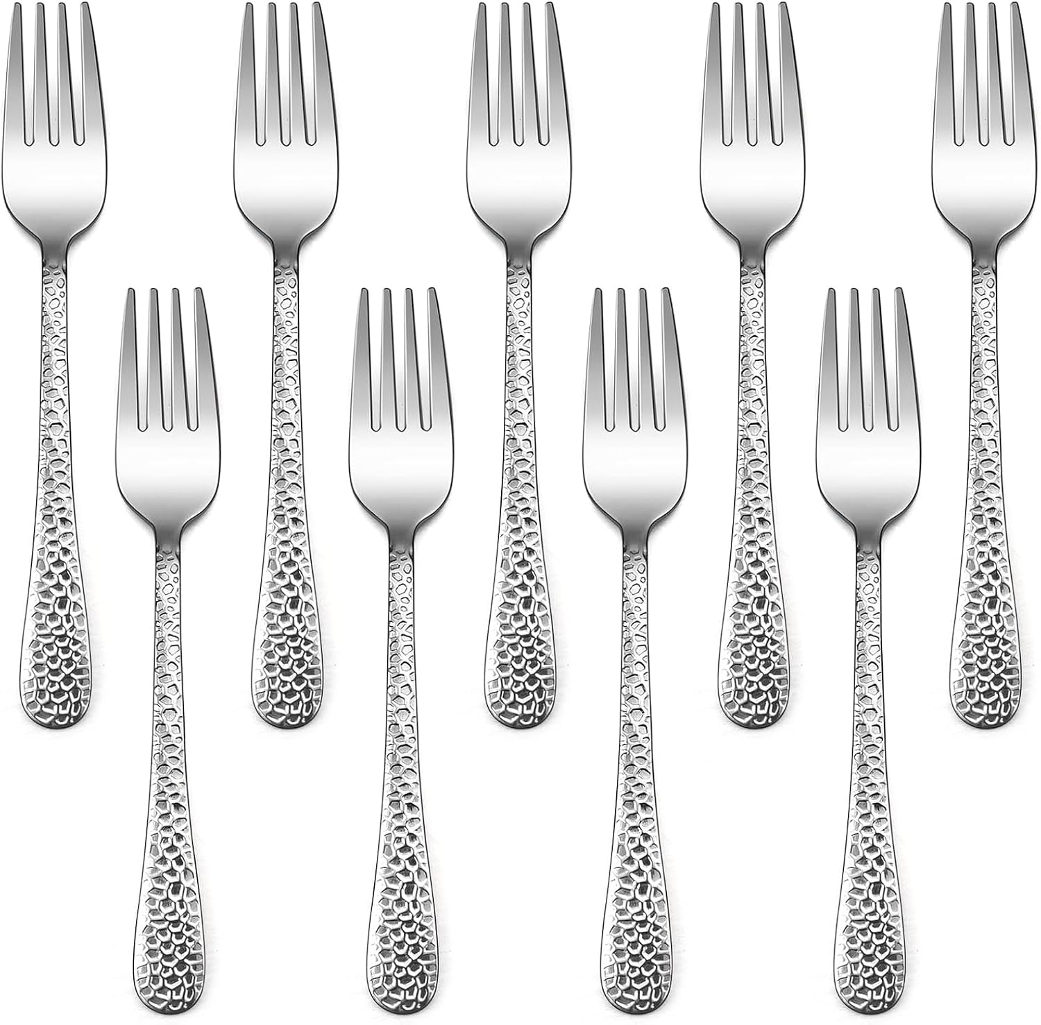 LIANYU 9 Pieces Stainless Steel Kids Toddler Forks, Children Silverware Flatware Cutlery Set, Small Forks for Kid, Children Utensils for Self Feeding