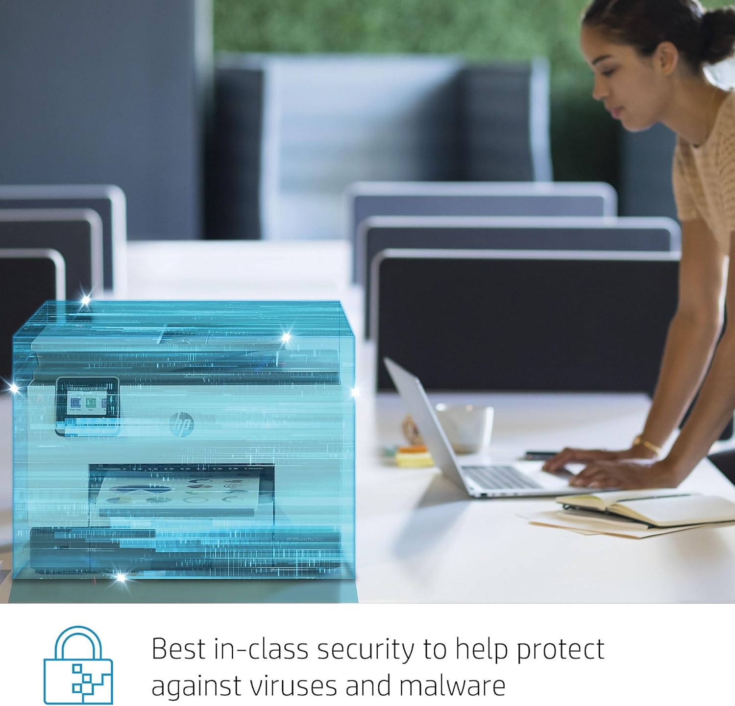 HP OfficeJet Pro 9025 All-in-One Wireless Printer, Single-Pass (Automatic) Document Feeder & Two Paper Trays, Smart Home Office Productivity, Instant Ink, Works with Alexa (1MR66A)