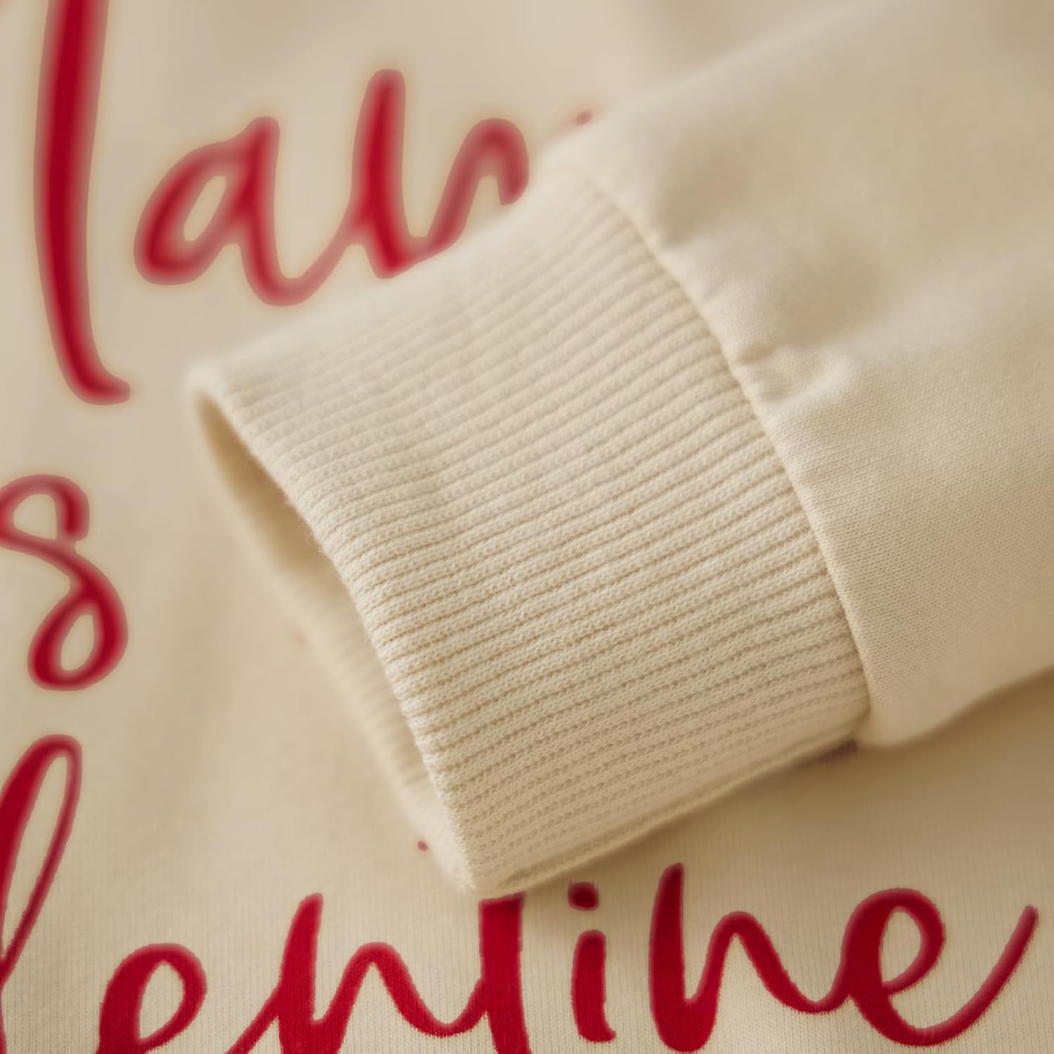 Karuedoo Mommy and Me Valentines Outfits Family Matching Shirts Letter Print Crewneck Long Sleeve Sweatshirt Pullover Top - Image 2