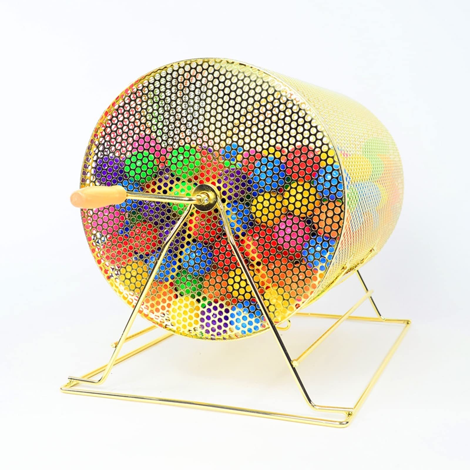 Machine à Loterie Portable – Cage Métallique Noire, Pour Bingo Et Jeux De Soirée, Compacte (31 X 25 X 23,5 Cm)
