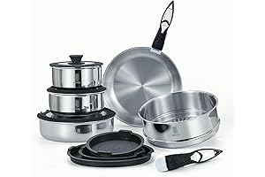 ROYDX Detachable Handle Stainless Steel Cookware Set