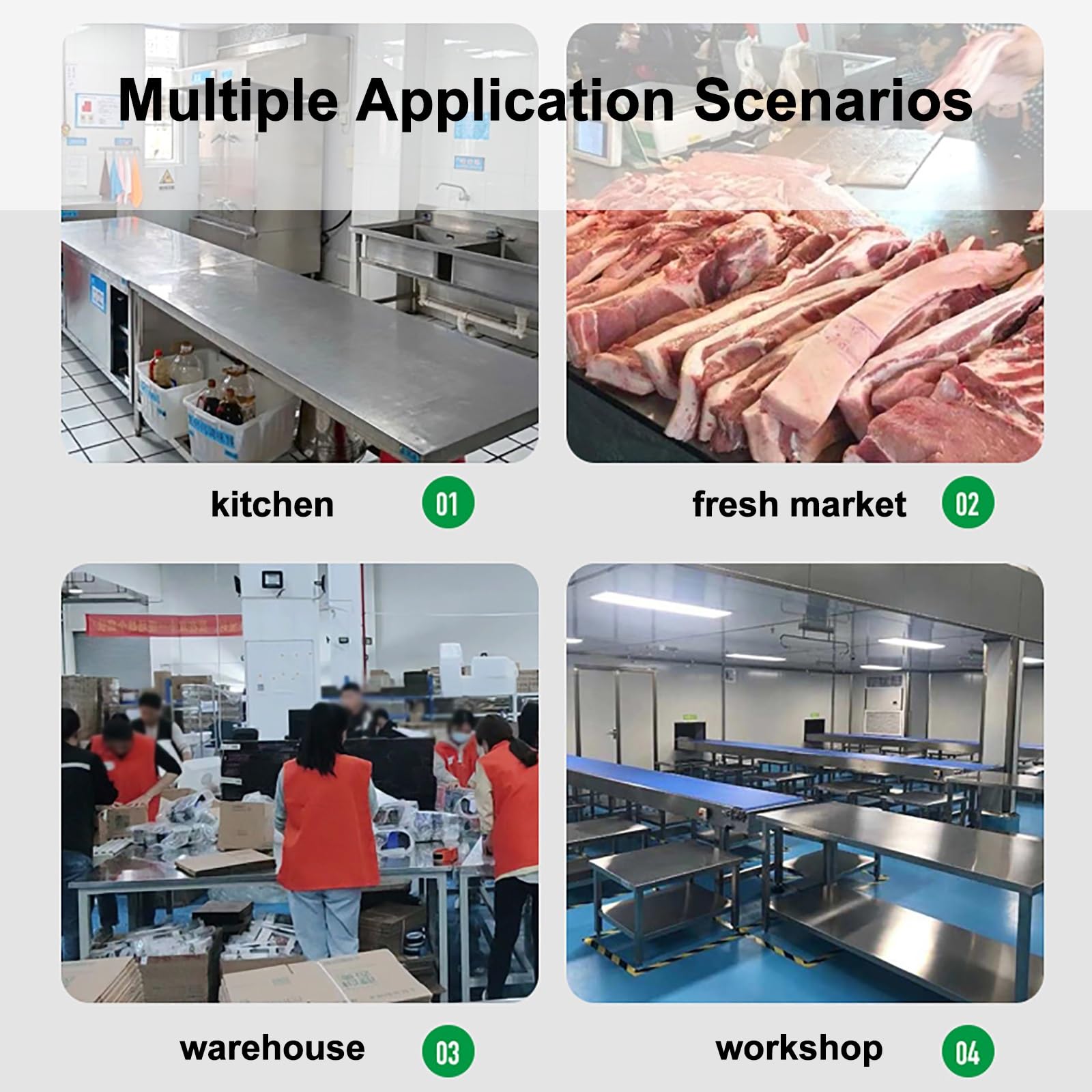 Generico Tavolo da Preparazione Commerciale in Acciaio Inossidabile - Banco da Lavoro in Metallo Resistente per Cucina, Garage e Officina - Doppio Strato, 70x50 cm / 28x20 Pollici, Ideale per la Prep