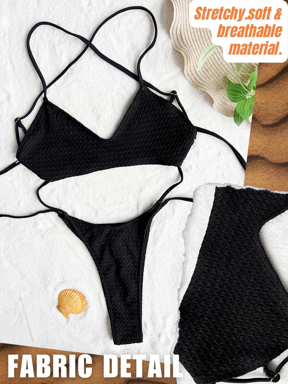 One Piece Swimsuit, Sexy High Cut Monokini, Rave Outfits, Tan Through Swimwear Slingshot Cutout Thong Tie Bikini - Image 4