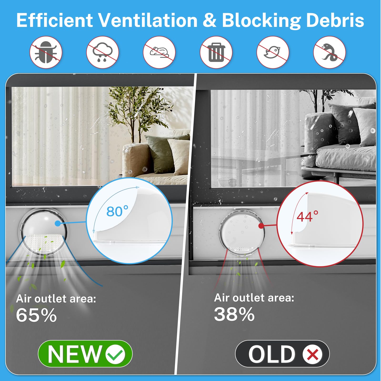 portable ac rain vent