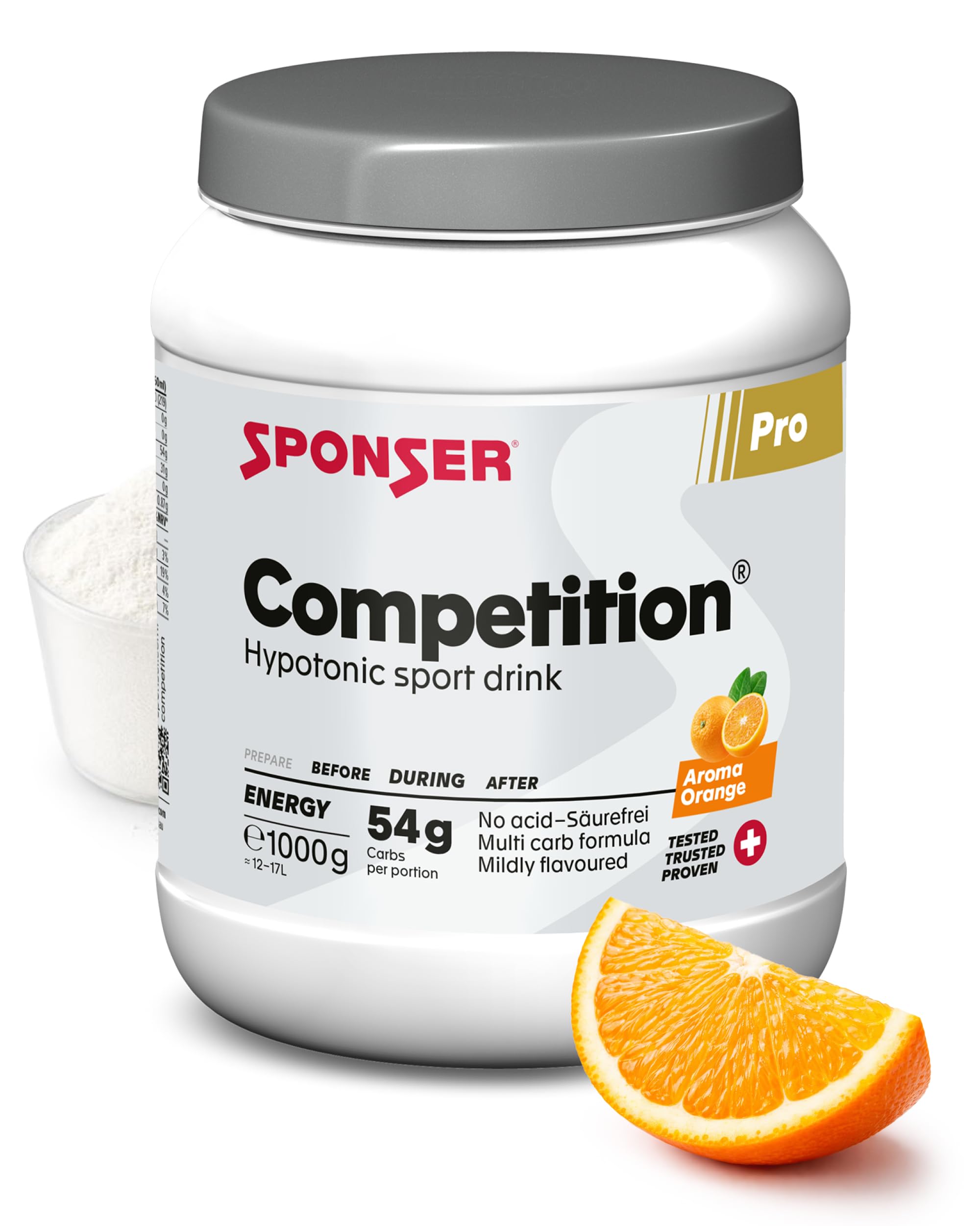 SPONSER Competition® 1000g Dose, Orange, Hypoton und säurefrei