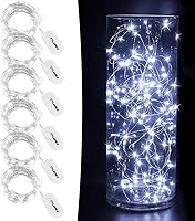 Vista 12 de Tira de luces led rutilantes con 20 luces de hadas led micro Cylapex, en cable de cobre revestido de plata de 3.3 pies, funciona con dos