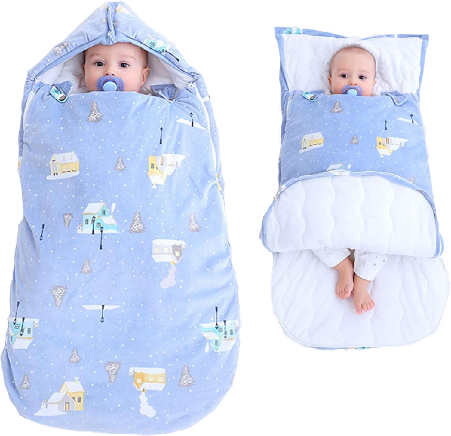 Newborn Baby Infant Sleep Sack Swaddle Blanket,Outdoor Baby Stroller Sleep Sack for Cold Weather,Fleece Plush Swaddle for Newborn Zipper,Baby Sleeping Bag for Travel(0-6 Months,Blue) Newborn Baby Infant Sleep Sack Swaddle Blanket,Outdoor Baby Stroller Sleep Sack for Cold Weather,Fleece Plush Swaddle for Newborn Zipper,Baby Sleeping Bag for Travel(0-6 Months,Blue)