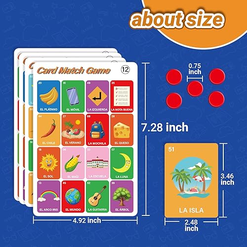 Miniatura 2 de Bosctanuc Loteria Mexican Bingo, Original Spanish Playing Cards Games, Juegos De Mesa En Español para Juegos de Bingo para Kindergarten Aprendizaje