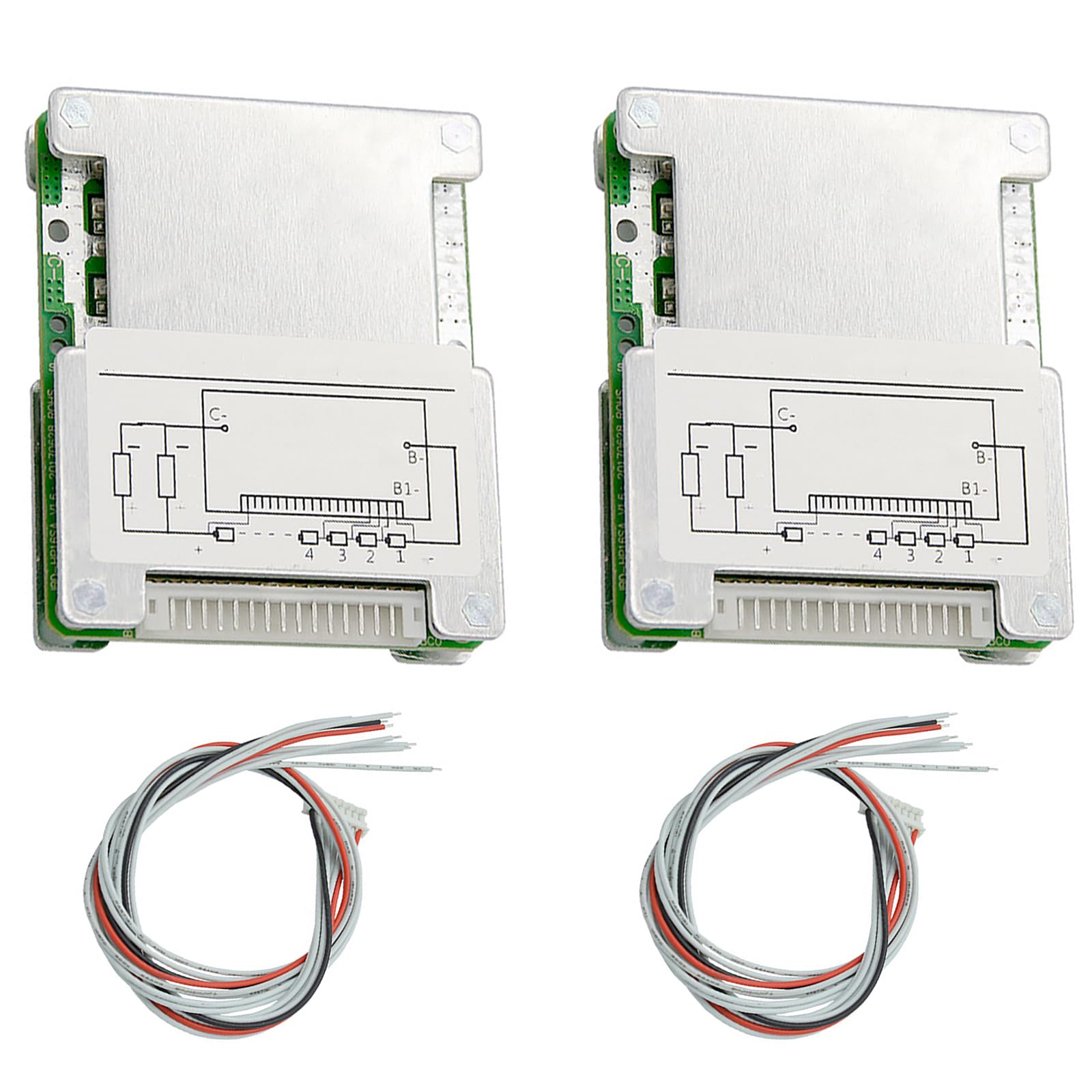 2 placas de protección de batería de la serie 8, módulo de protección BMS, placa de protección de batería de litio, adecuada para batería de fosfato de hierro y litio, serie 8, 3.2 V, 25 A, el mismo