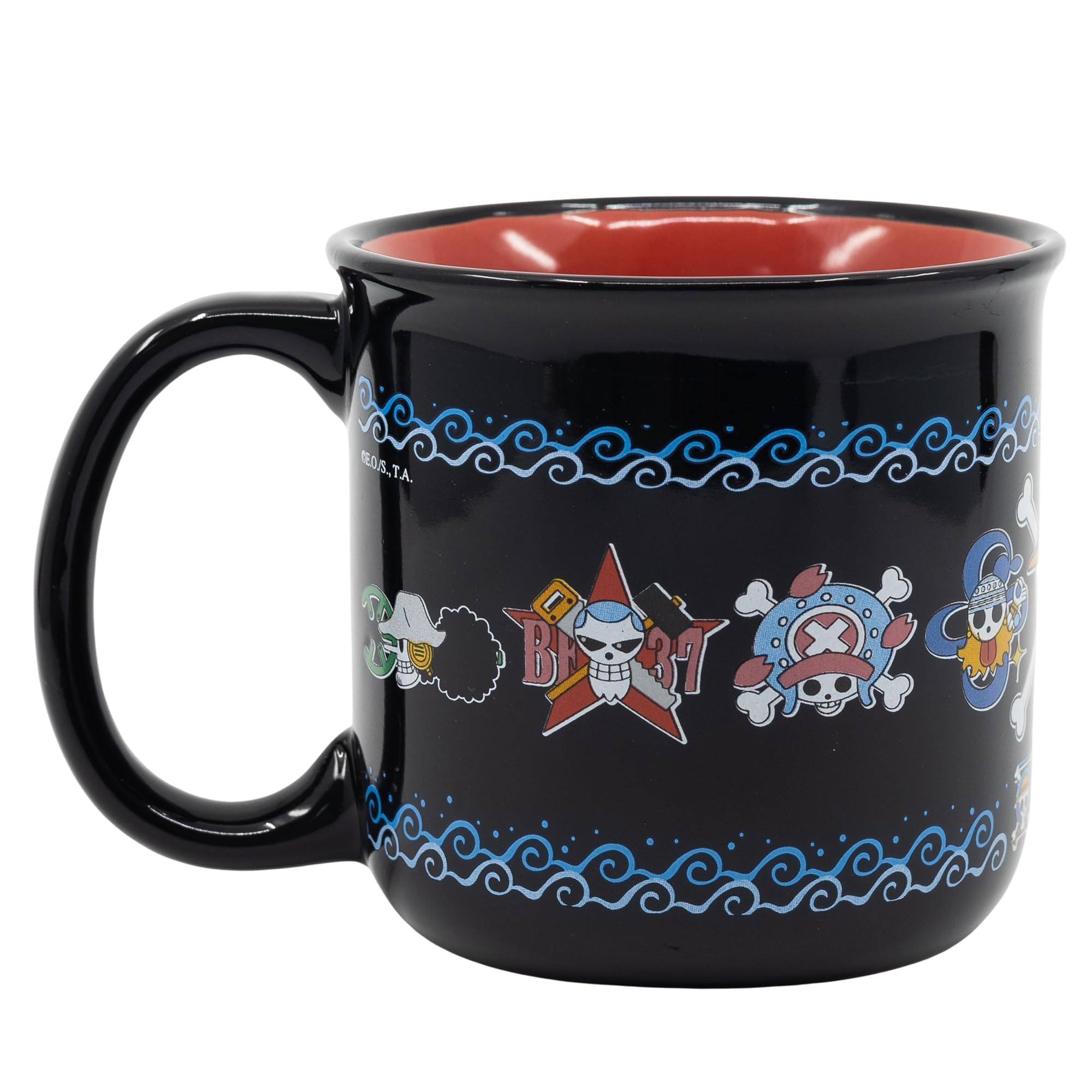 TAZA CERAMICA ONE PIECE SKULLS ANIME 400 ML EN CAJA REGALO