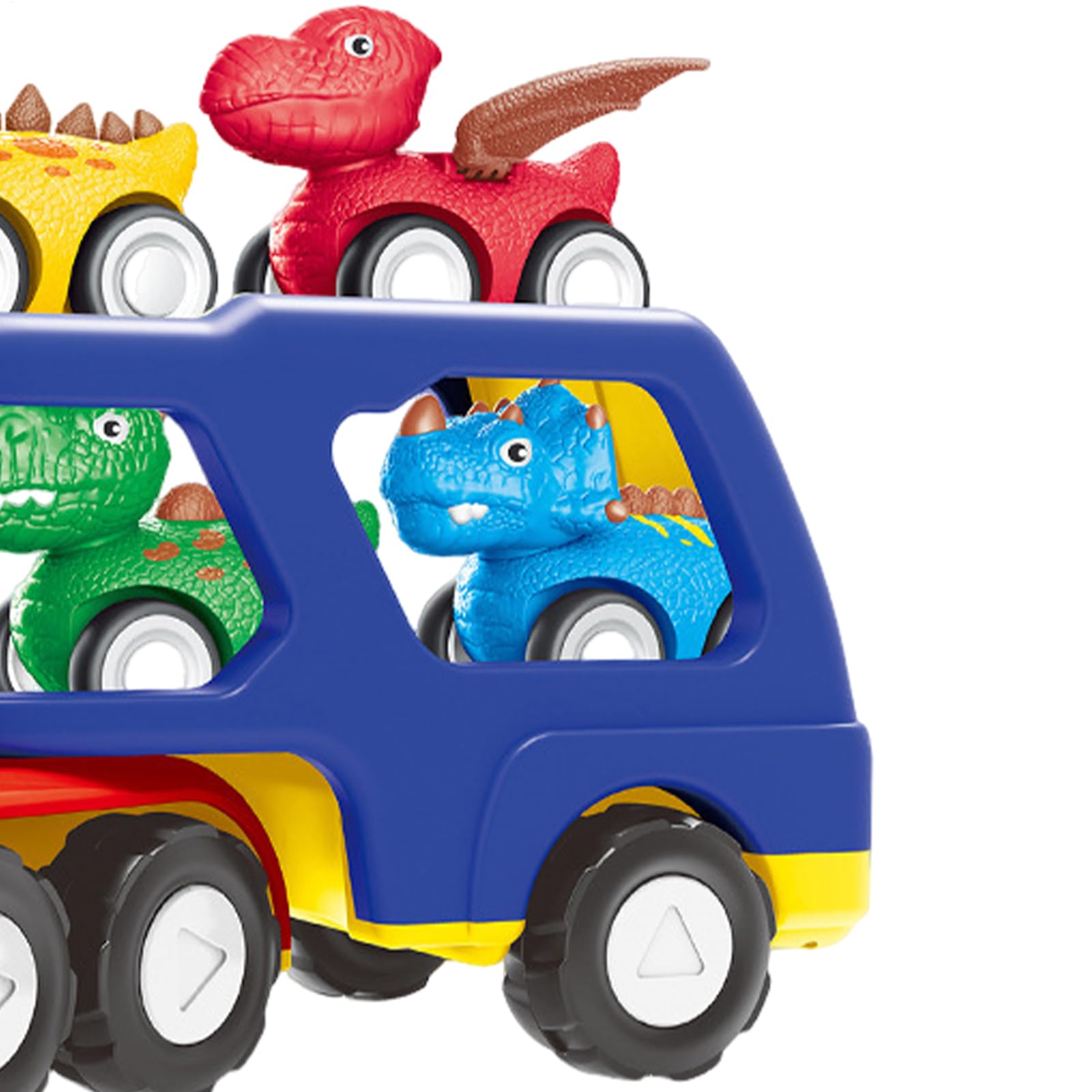 Camion Dinosauro Con Auto Tynosaurus Grande Camion Elettrico Con 4 | Figurine Dinosauri Veicoli Set Per Età Prescolare E Studenti