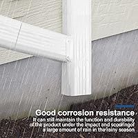 Vista 5 de VYH Canal Downspout Y Conector 2x3 Estándar Izquierdo Alto Brillo Blanco