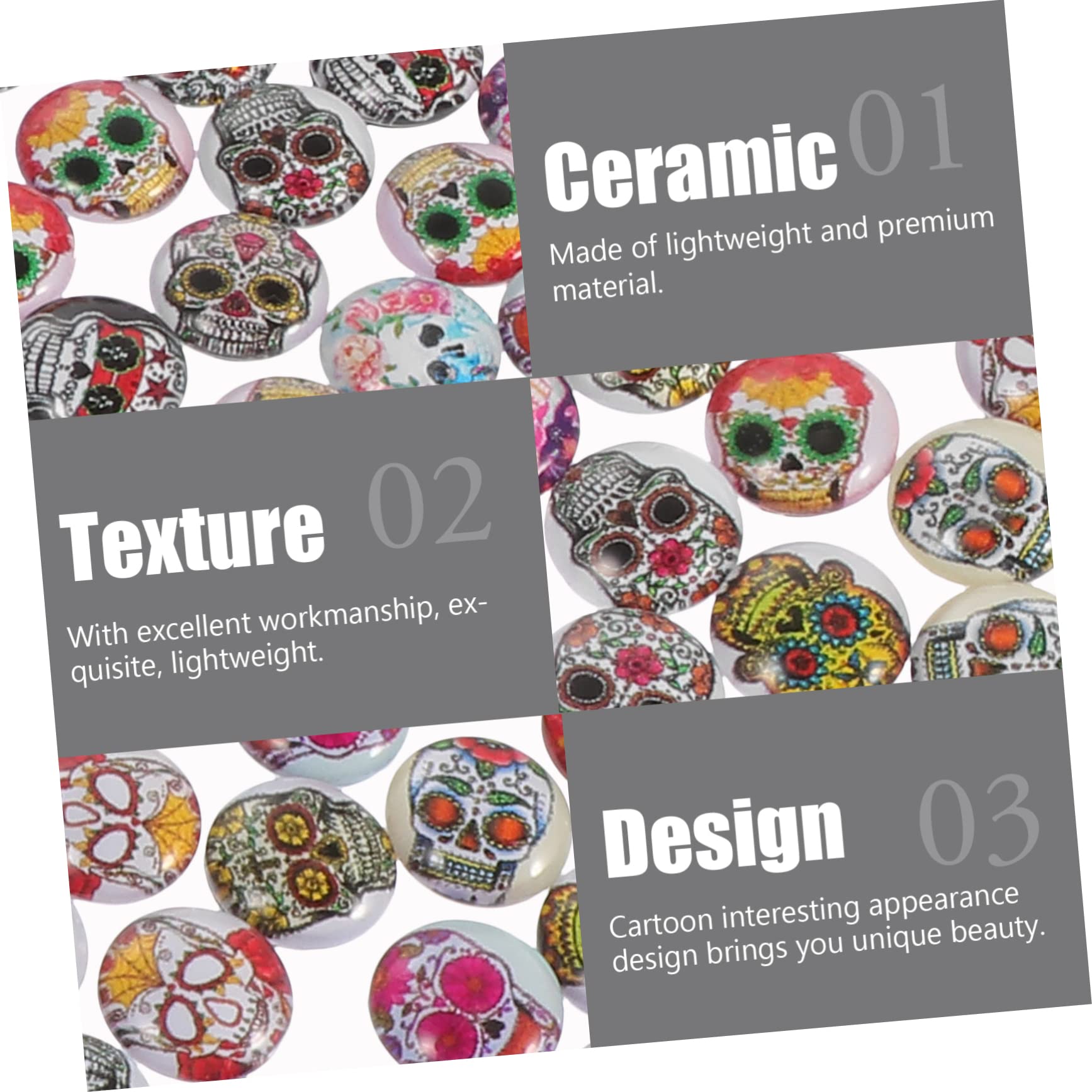 Housoutil 400 Stk. Glaskuppel Schmucksteine mit Cabochons Glänzende Bastelperlen für DIY Schmuckherstellung Vielseitige Accessoires für Halsketten Ohrringe Ringe