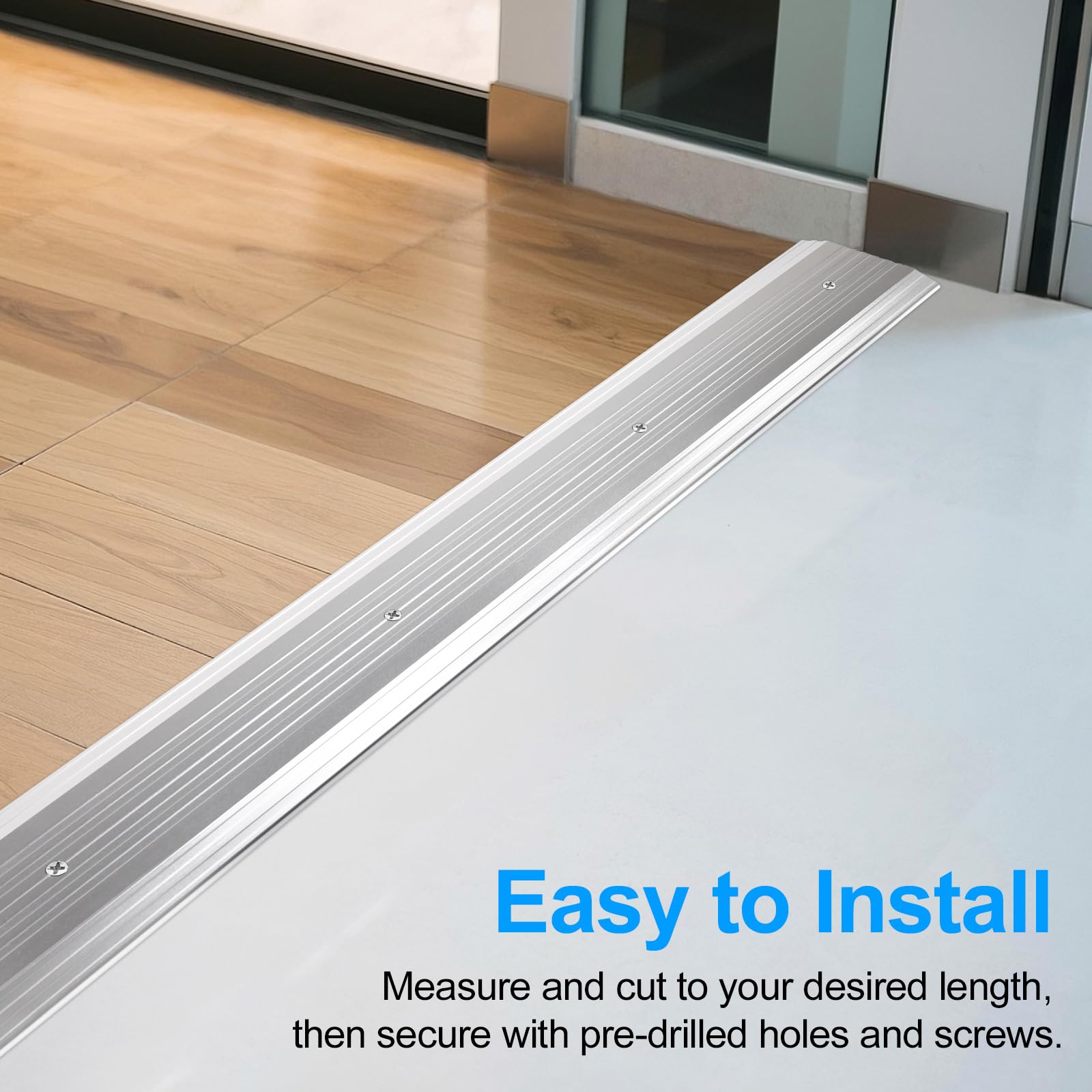 Orechic 4″Wide Sturdy Thicken Aluminum Threshold Strip - Image 3