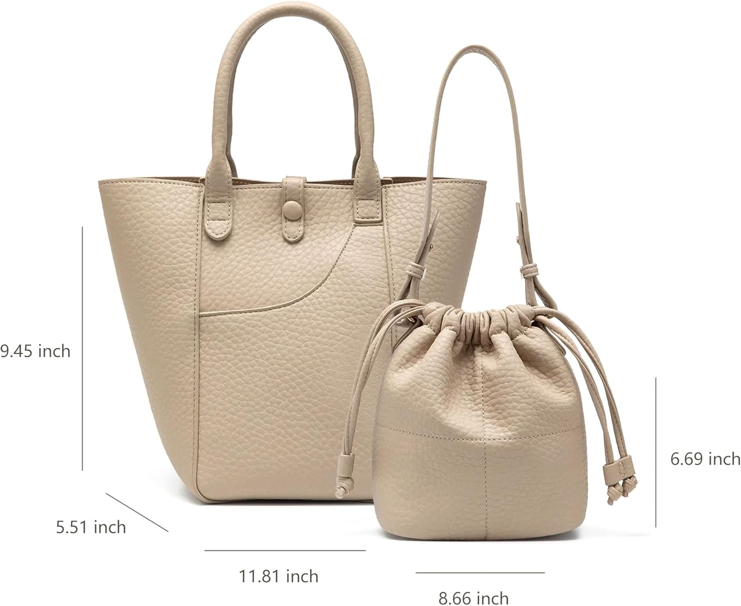 NEWBELLA Women's Hobo Purse - Faux Leather Shoulder Bag & Tote Handbag, Spacious Work Bag for Commute & Daily Use - Image 5