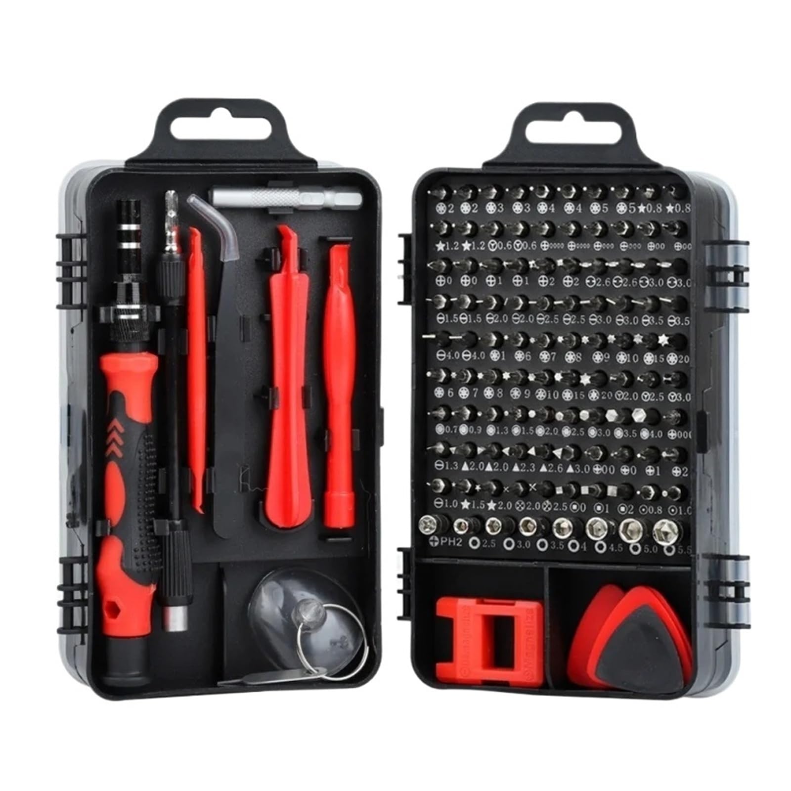 115 w 1 precyzyjny zestaw wkrętaków magnetycznych, kompatybilny z komputerem, laptopem, telefonem komórkowym, komputerem, narzędziem do naprawy domu (12 LED)