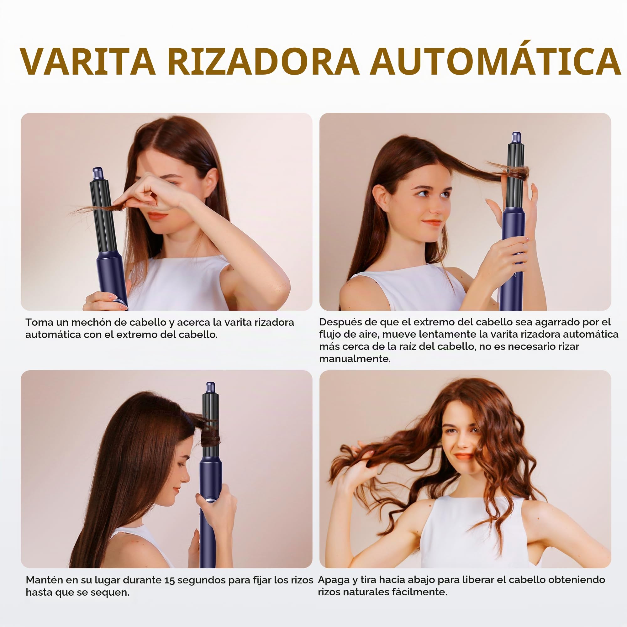 UKLISS 5 en 1 Airstyler con 60.000 rpm secador de pelo multifuncional de aire caliente rulos redondo cepillo de aire caliente cepillo de aire caliente cepillo de pelo cepillo rizador pelo cepillo pelo