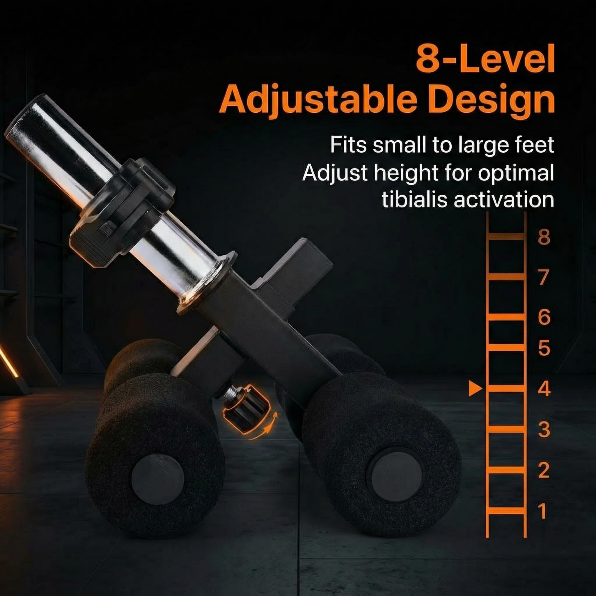 Tib Bar Adjustable Exura Fit Both 2 and 1 Inch Plates, Premium Quality Tibialis Trainer, Calf Raise, Tibialis Bar, Ben Atg Equipment, Atg Tib, Tibialis Raise, Calf Trainer