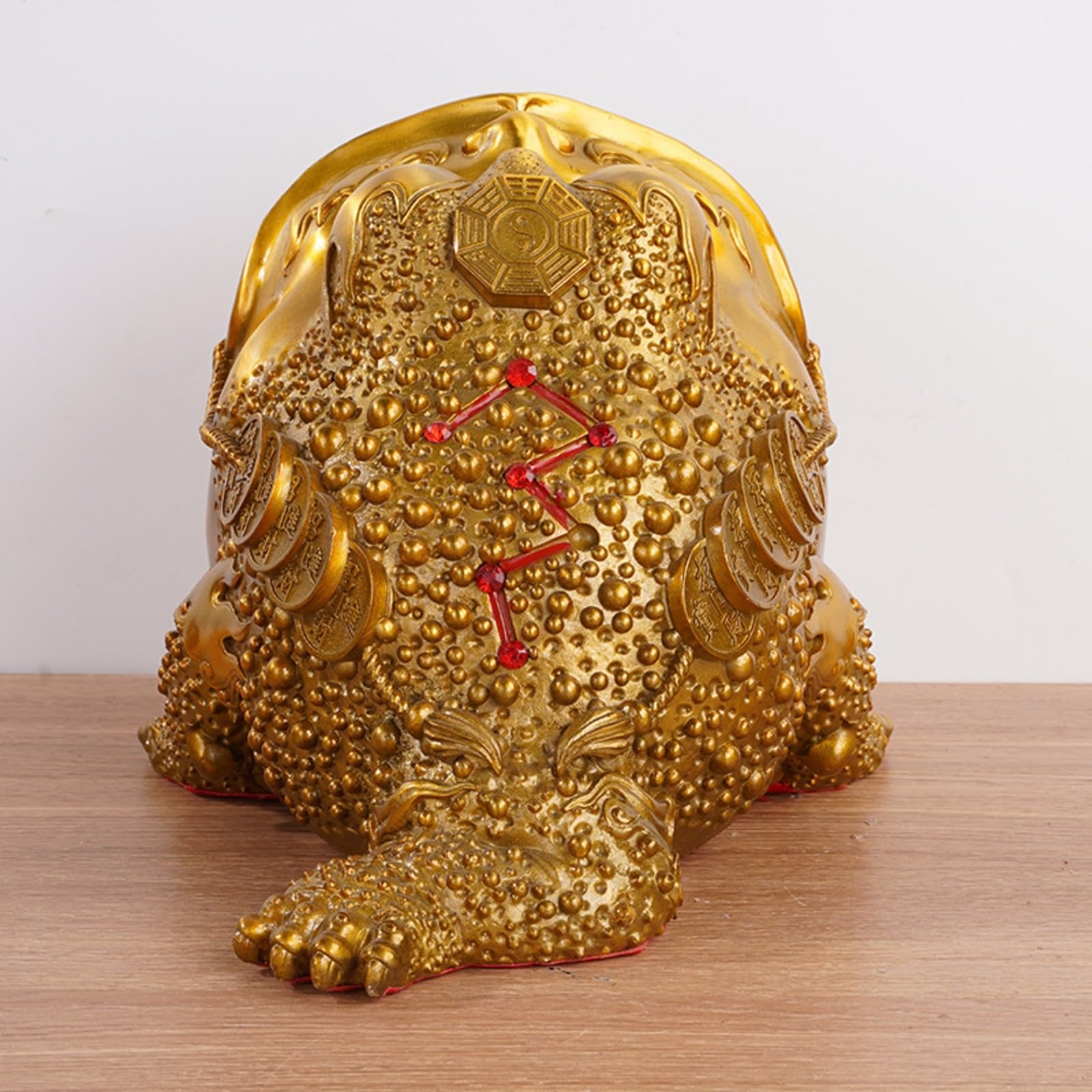 KESOTO Dinero Dorado Adorno Prosperidad, Sapo próspero, corativo, Figura, para Negocio, Oficina, Recibidor, 28CM