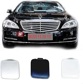 Front Tow Cover Fit 10-13 Mercedes Benz S Class W221 Facelift for S280 S320 S350 S400 S420 S450 S500 S63 S65 2007 2008 2009 bumper towing Hook Eye Cap 2218850322 (Silver)