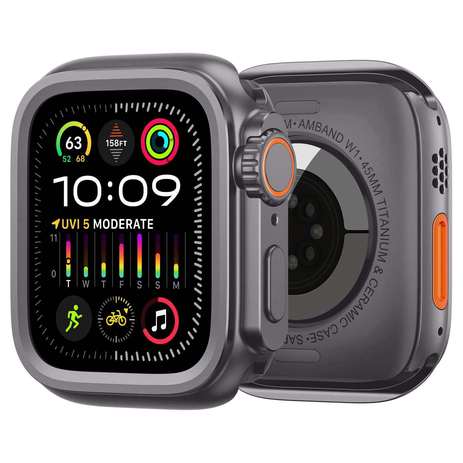 Funda de reloj de aleación para Apple Watch Series S10 46mm S9 S8 S7 S6 44MM 45MM funda protectora de marco funda de parachoques de Metal