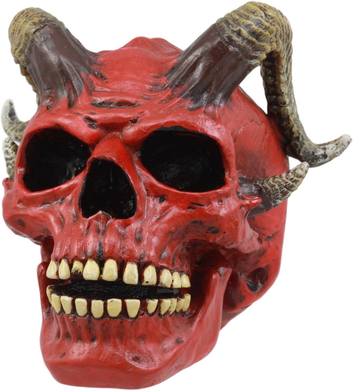 Ebros Day of The Dead El Diablo Horned Devil Skull Figurine Hell Spawned Imp Demon Skull Statue 5" L