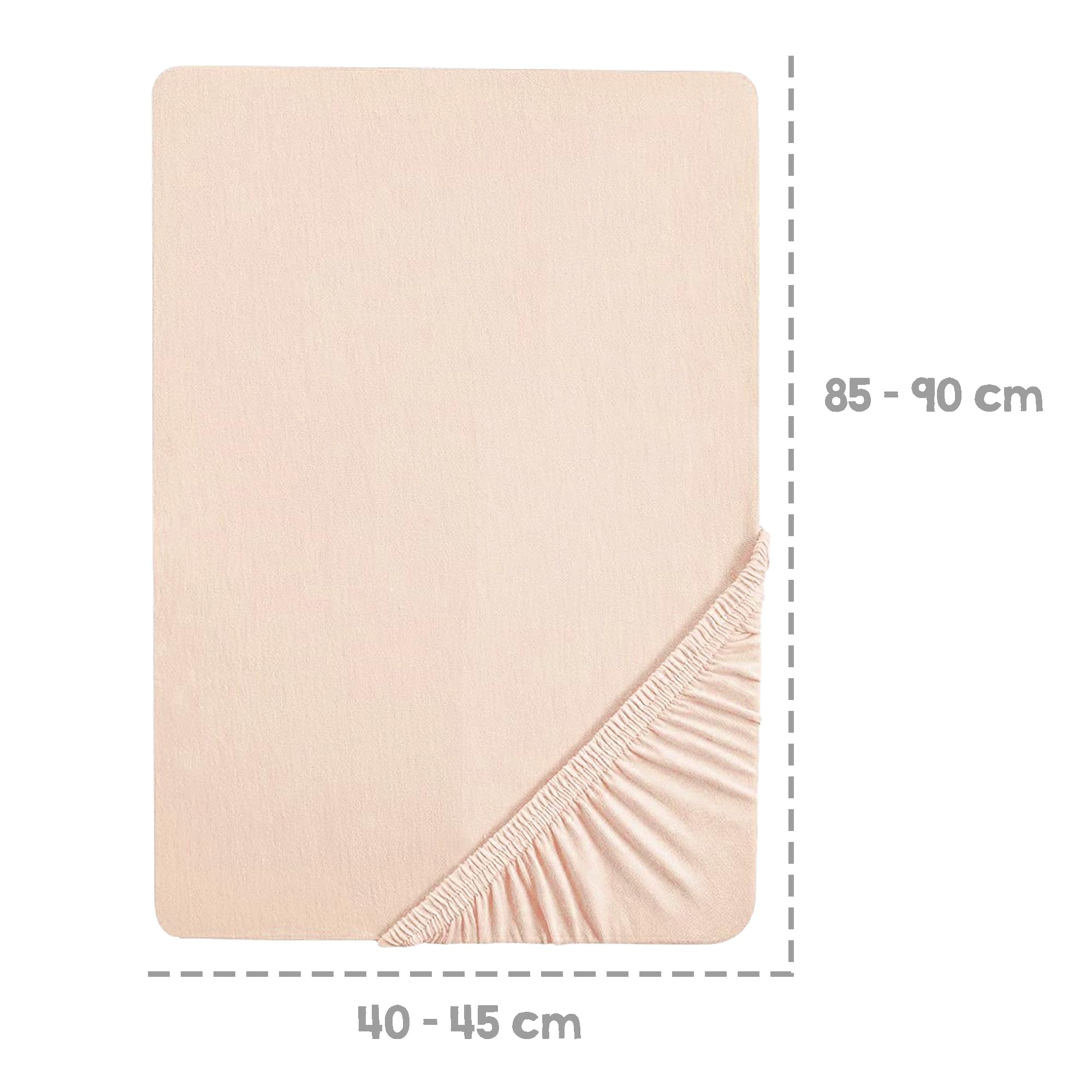roba Spannbettlaken 40 x 90-45 x 90 cm Frosty Almond - Baby Bettlaken für Stubenwagen/Wiegen - Bio Baumwolle - GOTS und Oeko-Tex Standard 100 - Beige