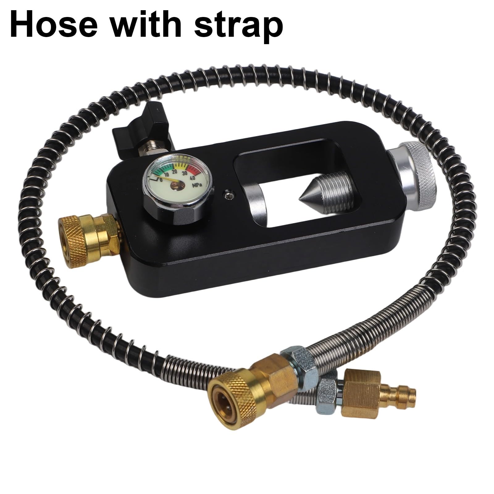 HPA Air Bottle Fill Station DIN Valve ARA Adapter 4500PSI con tubo a molla immersione 8-10mm