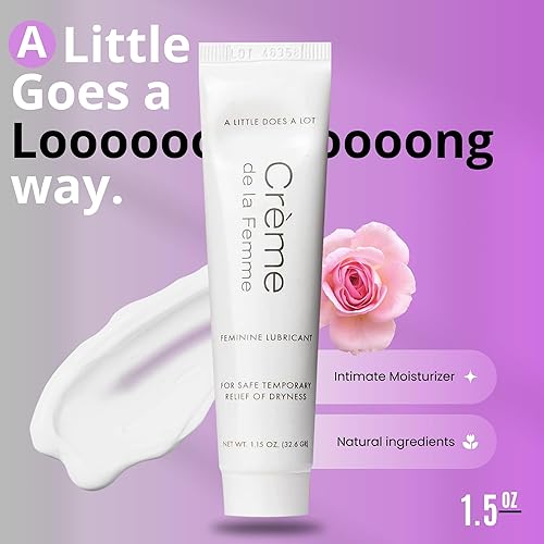 Miniatura 6 de Crema hidratante vaginal diaria Crème De La Femme para un alivio duradero de la sequedad femenina, libre de químicos y hormonas, sin fragancia,