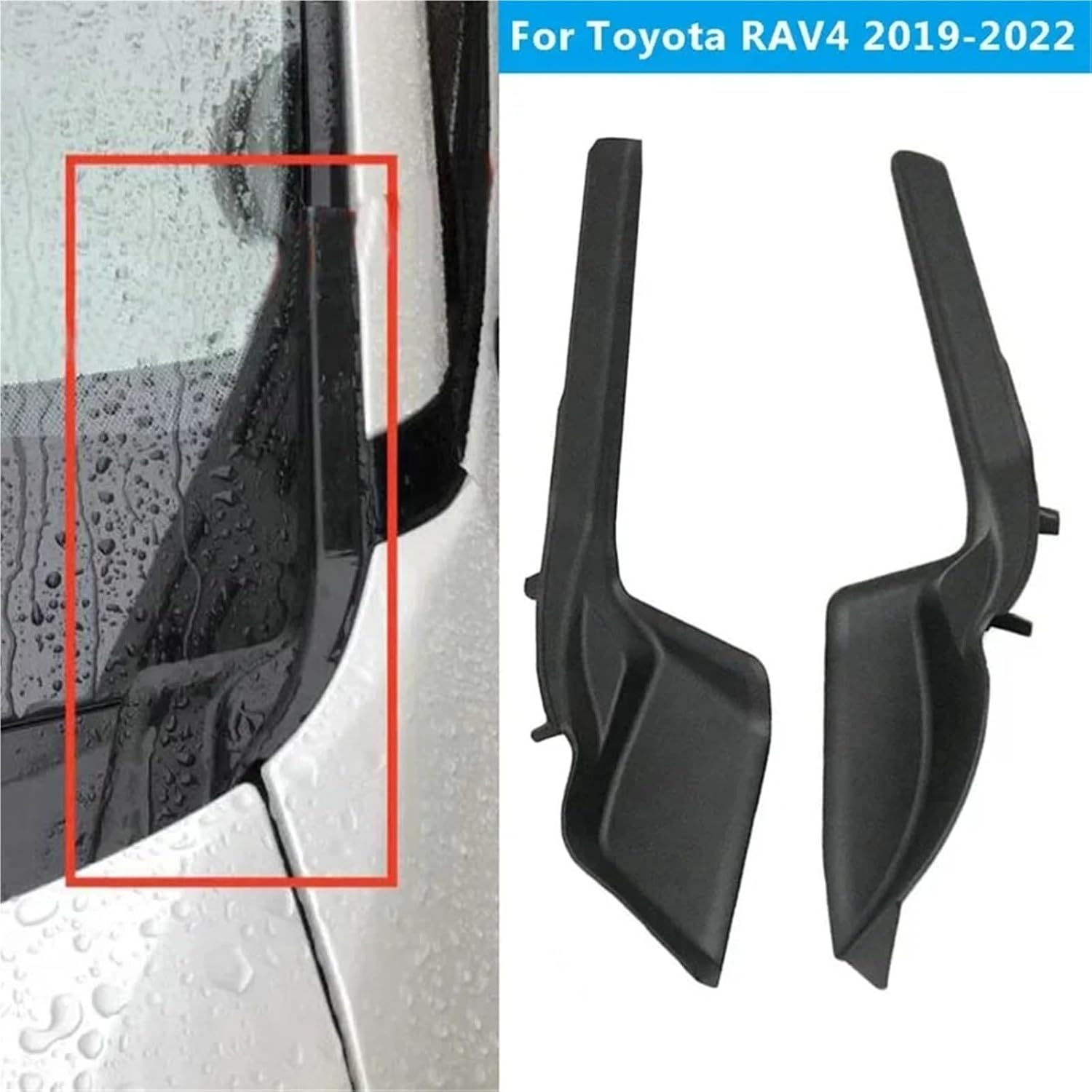 Wiper Side Cowl Cover Trim Panel for Toyota for RAV4 2019 2020 2021 2022 LHD Car Front Windshield Wiper Side Cowl Extension Cover Trim 53867-0R070