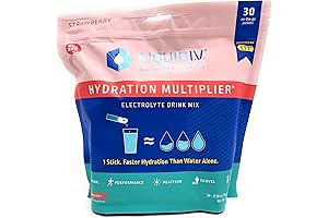 Strawberry Liquid I.V. Hydration Multiplier: Refreshing Electrolyte Powder for Quick Recovery
